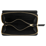 Internal product shot of the Oroton Lilly Zip Around And Fold Wallet in Black and Pebble leather for Women