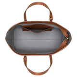Internal product shot of the Oroton Margot Medium Zip Tote in Whiskey and Pebble Leather for Women