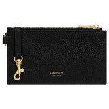 Detail product shot of the Oroton Margot Wallet & Pouch in Black and Pebble leather for Women
