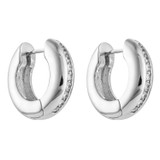 Oroton Mollie Mini Hoops in Silver and Brass Base Metal With Rhodium Plating/Cubic Zirconia for Women