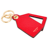 Oroton Lilly Mirror Keyring in Crimson and Pebble leather for Women