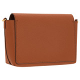 Back product shot of the Oroton Polly Crossbody in Cognac and Pebble Leather for Women