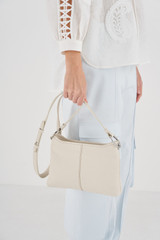 Oroton Tessa Crossbody in Milk and Soft Pebble Leather for Women