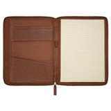 Oroton Marcus A4 Zip Folio in Dark Whiskey and Pebble Leather for Men