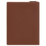 Back product shot of the Oroton Marcus A4 Zip Folio in Dark Whiskey and Pebble Leather for Men