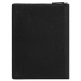 Back product shot of the Oroton Marcus A4 Zip Folio in Black and Pebble Leather for Men