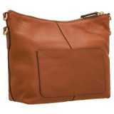 Oroton Lilly Zip Top Hobo in Cognac and Pebble leather for Women