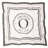 Front product shot of the Oroton Polly Scarf in Black and Printed Polyester for Women