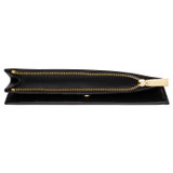 Oroton Luna Zip Fold Wallet in Black and Smooth Leather for Women