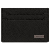 Oroton Otto Credit Card Sleeve in Black and Veg Leather for Men