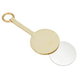 Oroton Maeve Mirror Keyring in Lemon Butter and Smooth Leather for Women