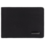 Front product shot of the Oroton Otto 4 Credit Card Mini Wallet in Black and Pebble Leather for Men