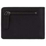 Back product shot of the Oroton Otto 4 Credit Card Mini Wallet in Black and Pebble Leather for Men