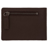 Back product shot of the Oroton Otto 4 Credit Card Mini Wallet in Cedar and Pebble Leather for Men