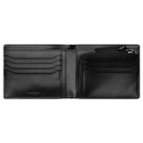 Oroton Lucas 8 Credit Card Zip Wallet in Chocolate/Black and Pebble Leather for Men