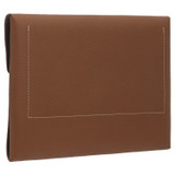 Back product shot of the Oroton Margot Medium Pouch in Whiskey and Pebble Leather for Women