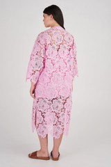 Oroton Lace Kaftan Dress in Foxglove and 100% Polyester for Women