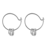 Oroton Wrenley Hoops in Silver and Brass Base Metal With Rhodium Plating for Women
