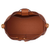 Oroton Lilly Small Bucket Bag in Cognac and Pebble Leather for Women