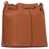 Oroton Lilly Small Bucket Bag in Cognac and Pebble Leather for Women