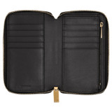 Oroton Muse Mini Book Wallet in Black and Saffiano And Smooth Leather for Women