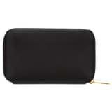 Back product shot of the Oroton Muse Mini Book Wallet in Black and Saffiano And Smooth Leather for Women