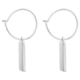 Oroton Zizi Hoops in Silver/Clear and  for Women