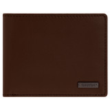 Front product shot of the Oroton Otto Veg 8 Credit Card Wallet in Chocolate and Vegetable Leather for Men