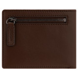 Back product shot of the Oroton Otto Veg 8 Credit Card Wallet in Chocolate and Vegetable Leather for Men