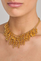 Oroton Riley Layered Necklace in Worn Gold and Brass Base With 18CT Gold Plating /Cubic Zirconia for Women