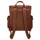 Back product shot of the Oroton Marcus Backpack in Dark Whiskey and Pebble Leather for Men