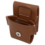 Oroton Weston Airpods Case in Tan and Pebble Leather for Men