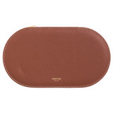 Front product shot of the Oroton Margot Large Jewellery Case in Whiskey and Pebble Leather for Women