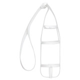 Oroton Zoey Water Bottle Holder in Pure White and Pebble Leather for Women