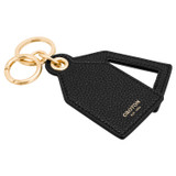 Oroton Lilly Mirror Keyring in Black and Pebble leather for Women