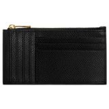 Back product shot of the Oroton Muse 8 Credit Card Mini Zip Pouch in Black and Saffiano Leather for Women