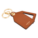 Front product shot of the Oroton Lilly Mirror Keyring in Cognac and Pebble leather for Women