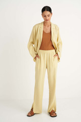 Oroton Relaxed Pant in Butter and 85% Modal 15% Polyester for Women