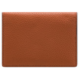 Back product shot of the Oroton Lilly 4 Credit Card Fold Wallet in Cognac and Pebble leather for Women