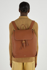 Oroton Margot Large Backpack in Whiskey and Pebble Leather for Women