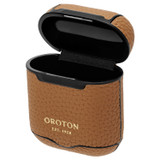 Oroton Dylan Airpods Case in Tan and Pebble Leather for Women