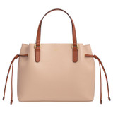 Front product shot of the Oroton Harriet Mini Tote in Praline and Saffiano Leather With Smooth Leather Trim for Women