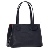 Back product shot of the Oroton Avery Three Pocket Day Bag in Denim Blue and Soft Pebble Leather for Women