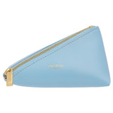 Front product shot of the Oroton Ivy Small Zip Case in Lagoon and Smooth Leather for Women