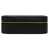 Oroton Jude Jewellery Case in Black and Pebble Leather for Women