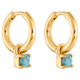 Oroton Keely Hoops in Gold/Turquoise and  for Women