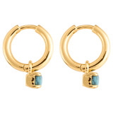 Oroton Keely Hoops in Gold/Turquoise and  for Women