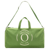 Front product shot of the Oroton Kane Weekender in Watercress and Recycled Canvas for Women
