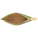 Oroton Harriet Credit Card Holder Pouch in Pear and Saffiano Leather With Smooth Leather Trim for Women