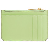 Oroton Harriet Credit Card Holder Pouch in Pear and Saffiano Leather With Smooth Leather Trim for Women